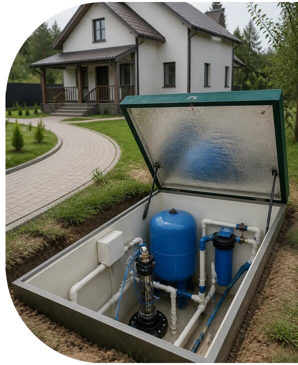 Автономное водоснабжение дома в Новокуйбышевске от 153630 р. | АПаруса-Нвб